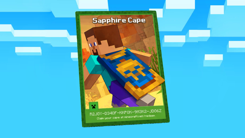 Sapphire Cape in Minecraft, TwitchCon 2026 exclusive cosmetic