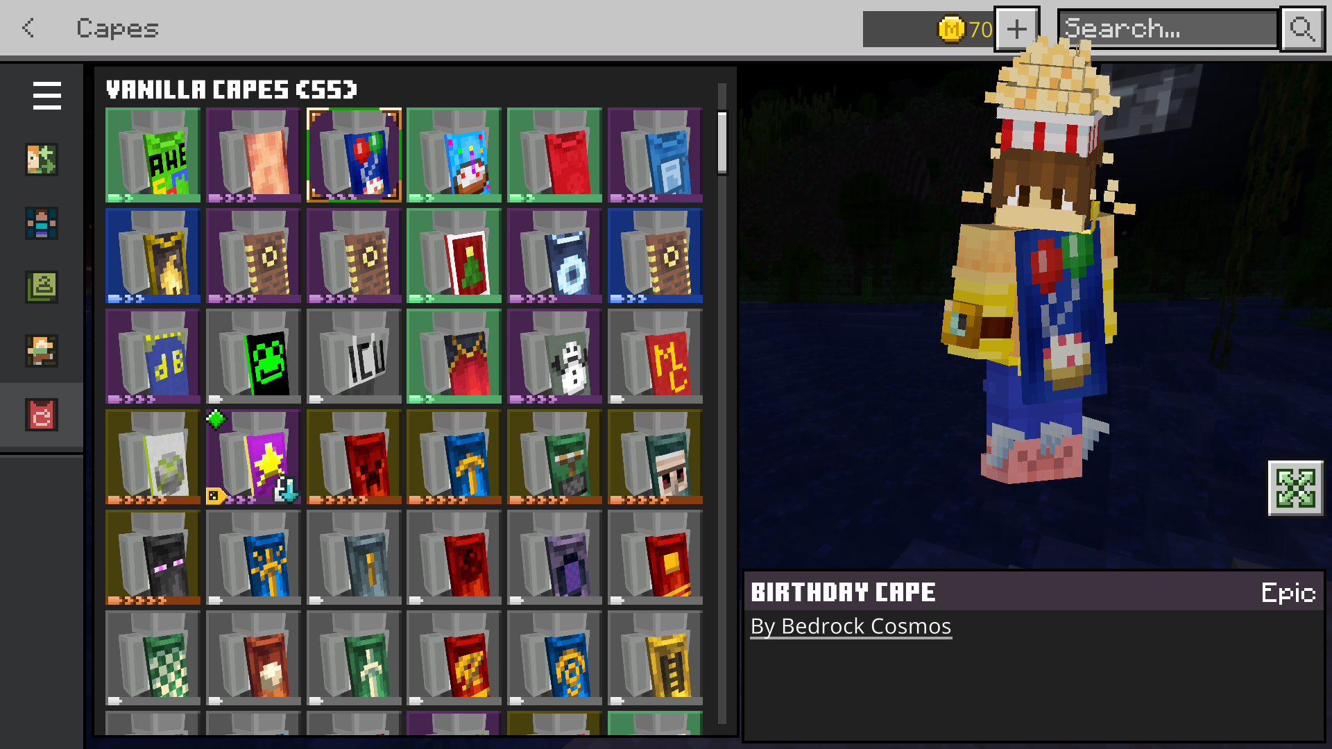 Minecraft Bedrock Custom Capes
