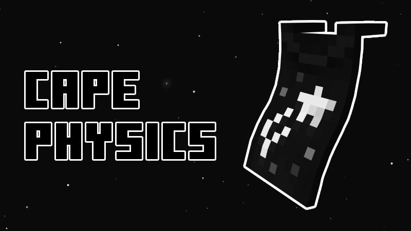 Cape Physics resource pack showing dynamic flowing cape animations in Minecraft Bedrock